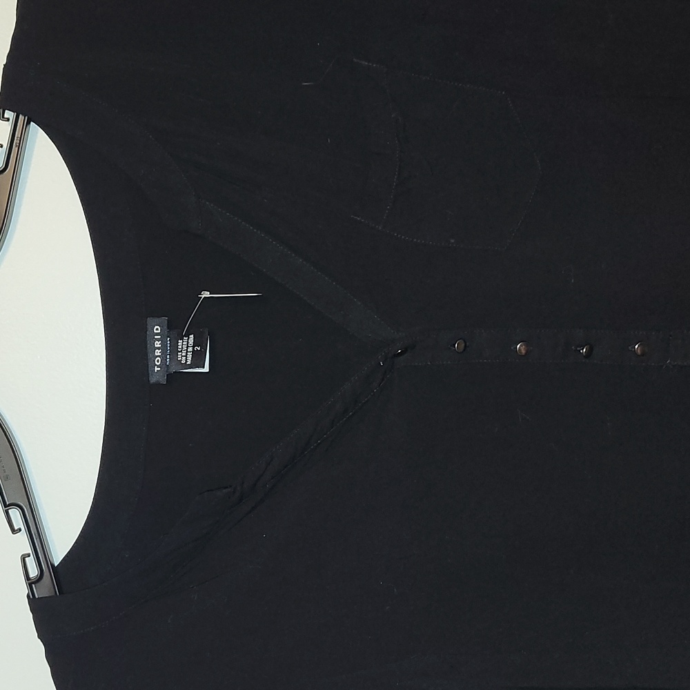 Torrid 2x black long sleeve  blouse